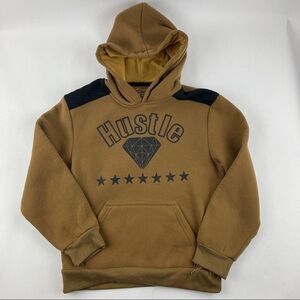 Brooklyn Laundry Hoodie Boys Large 14/16 Tan Pocket Long Sleeve